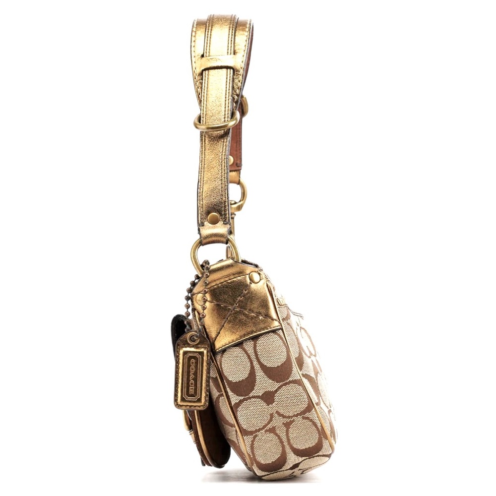 Coach Beige Gold Leather Soho Shoulder Bag - Picture 12 of 15